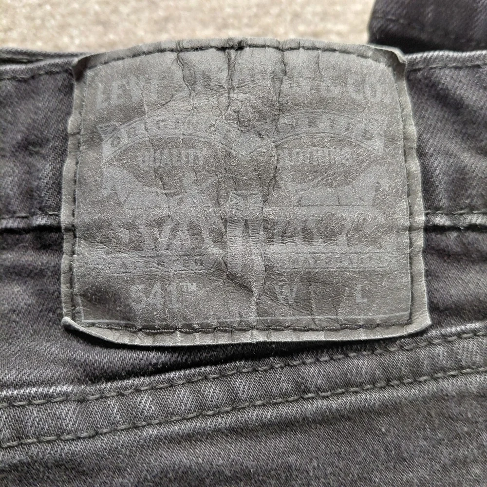 Levi's 541 Athletic Taper Black Stretch Denim Jeans Men's Fits 42x27 Grunge Punk